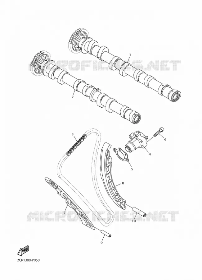 CAMSHAFT / TIMING CHAIN Yamaha MOTO 1000 2016 R1M  YZF-R1M