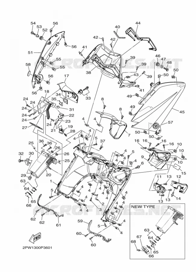 LEG SHIELD Yamaha SCOOTER 530 2016 TMAX  XP500A