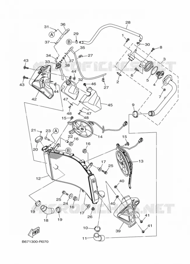 RADIATOR / HOSES Yamaha MOTO 1000 2016 MT  MTN1000