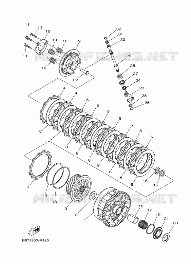 STARTER CLUTCH Yamaha MOTO 1000 2016 MT  MTN1000