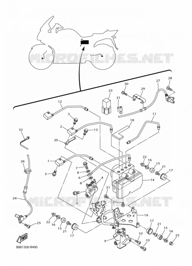 ELECTRICAL 3 Yamaha MOTO 1300 2016 FJR  FJR1300-A