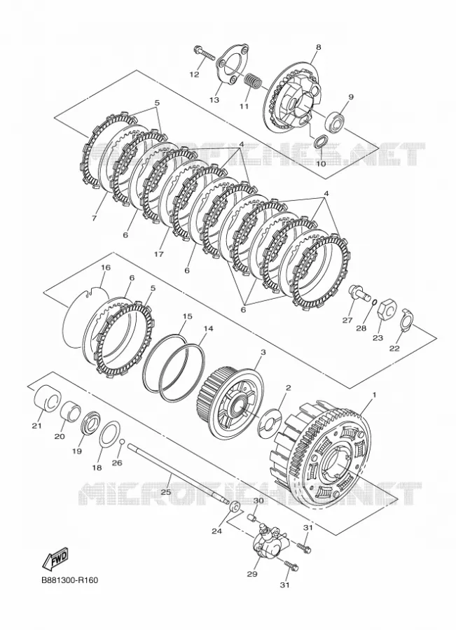 STARTER CLUTCH Yamaha MOTO 1300 2016 FJR  FJR1300-A