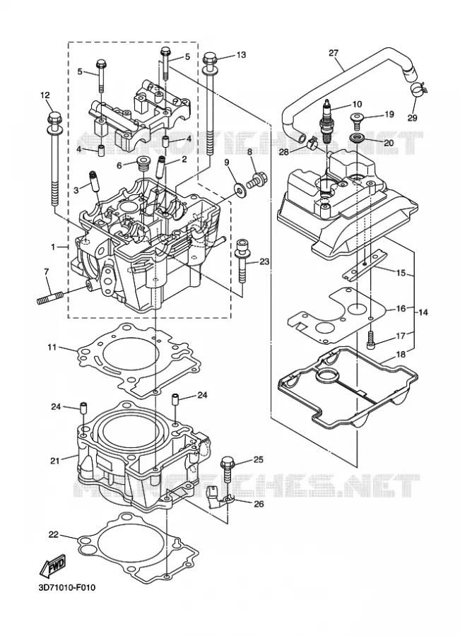 CYLINDER Yamaha MOTO 250 2016 WR-R  WR250R