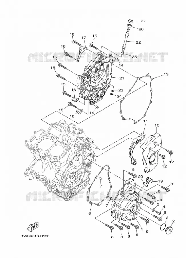 COVER - ENGINE 1 Yamaha MOTO 700 2017 MT  MT07A