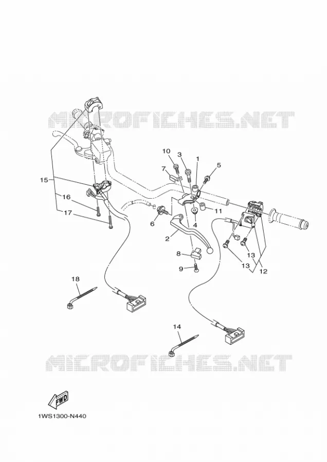 SWITCH / LEVER Yamaha MOTO 700 2017 MT  MT07A
