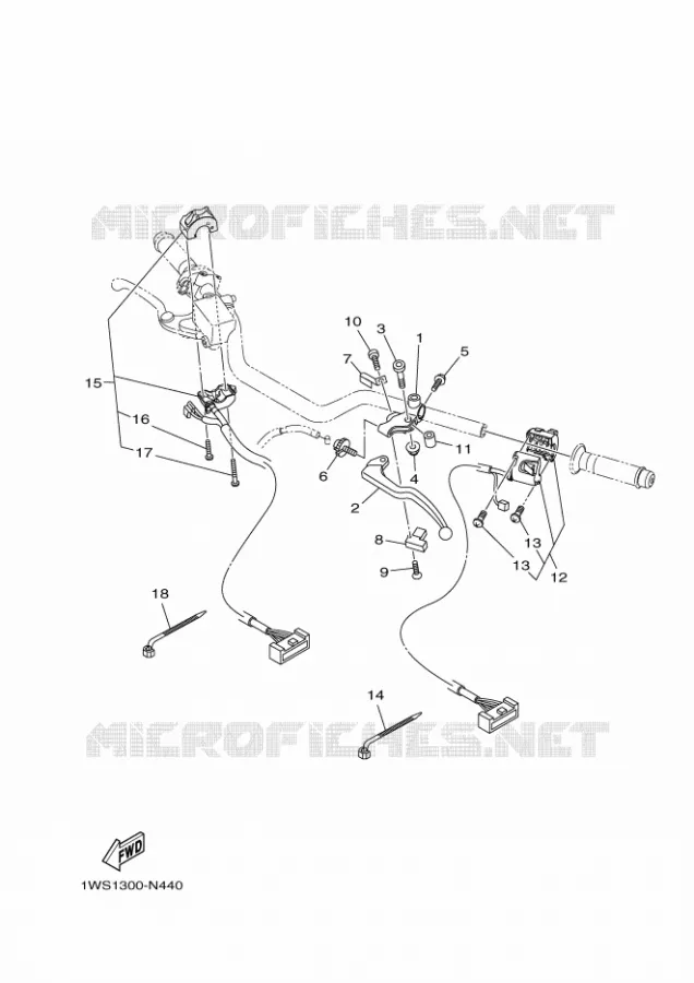 SWITCH / LEVER Yamaha MOTO 700 2017 MT  MT07A