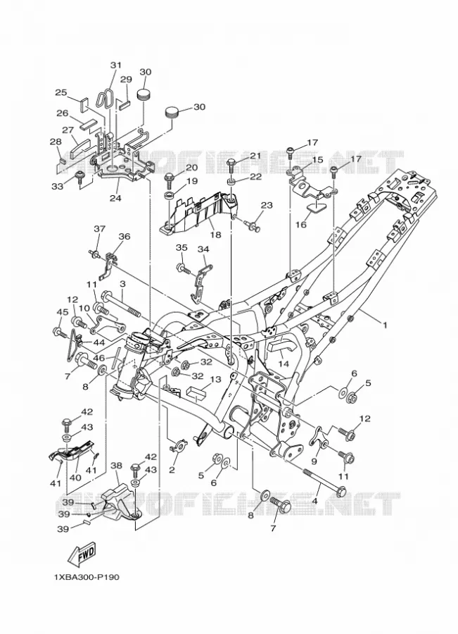 FRAME Yamaha MOTO 700 2017 MT  MT07A