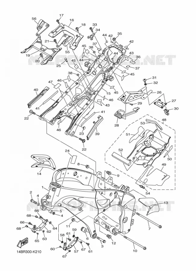 FRAME Yamaha MOTO 1000 2011 YZF-R1  YZF-R1