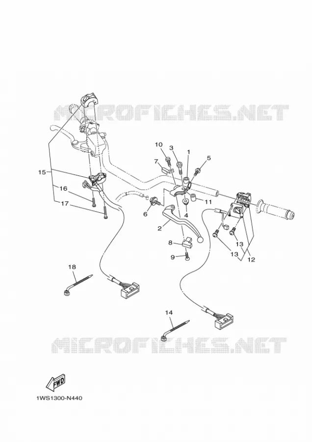 SWITCH / LEVER Yamaha MOTO 700 2016 MT  MT07