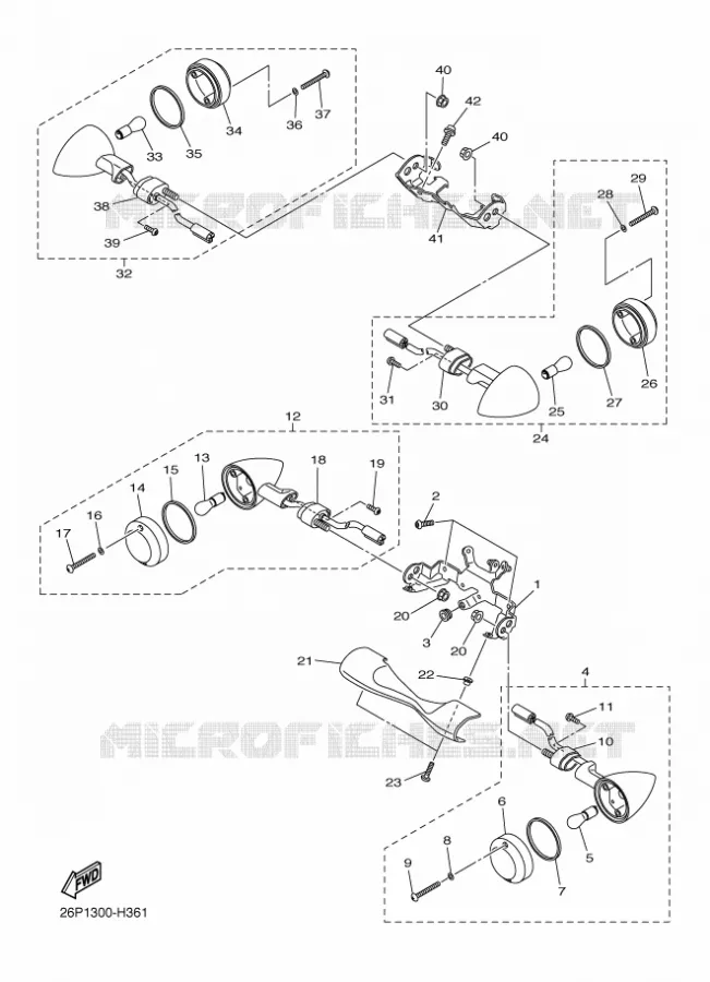 INDICATOR Yamaha MOTO 950 2012 MIDNIGHT STAR  XVS950A