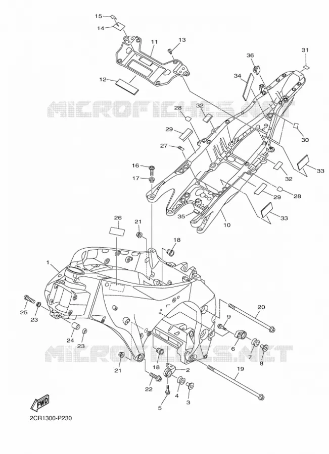 FRAME Yamaha MOTO 1000 2016 R1  YZF-R1