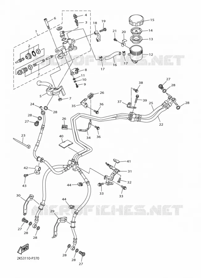 FRONT BRAKE MASTER CYLINDER Yamaha MOTO 1000 2016 R1  YZF-R1