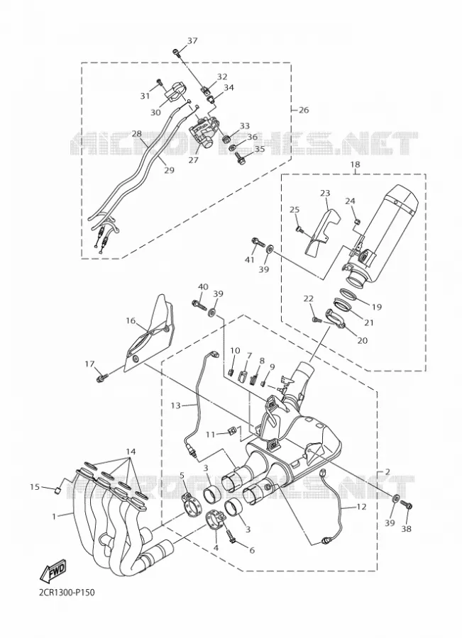 EXHAUST Yamaha MOTO 1000 2016 R1  YZF-R1R1