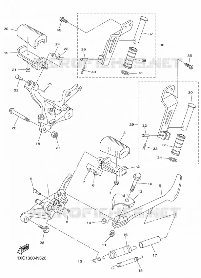 STAND / FOOTREST Yamaha MOTO 950 2016 XV  XVS950CU
