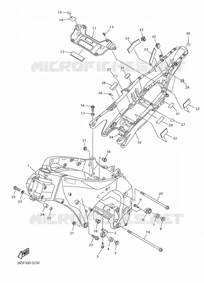 FRAME Yamaha MOTO 1000 2017 R1M  YZF-R1M