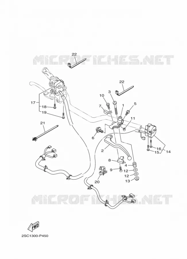 SWITCH / LEVER Yamaha MOTO 900 2016 MT  MT09TRA