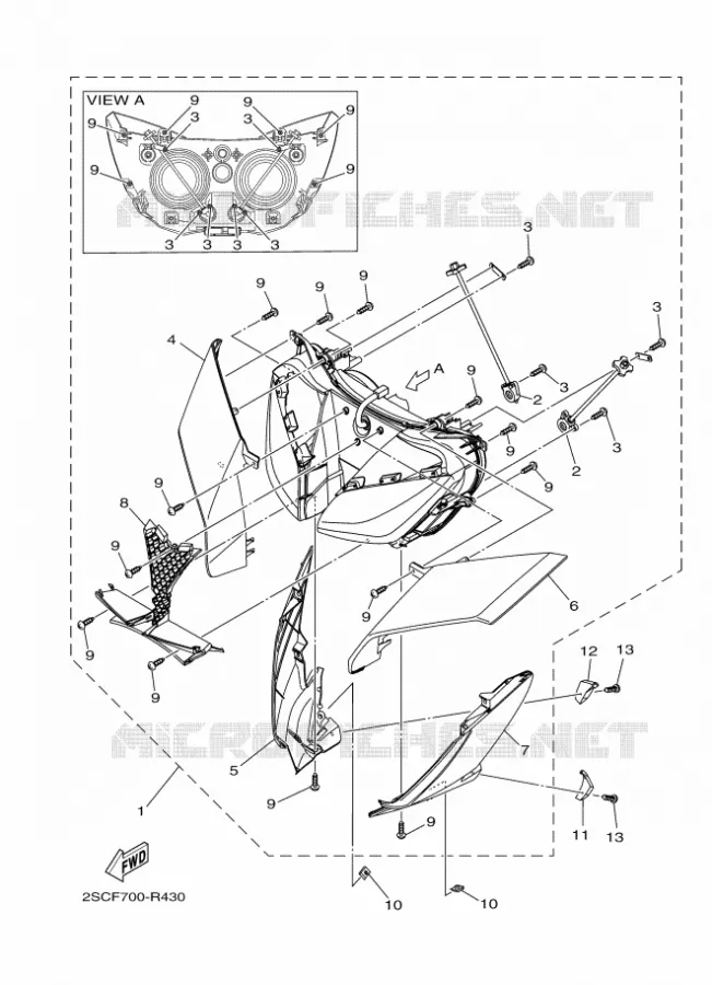 HEADLIGHT Yamaha MOTO 900 2017 TRACER  MT09TRA