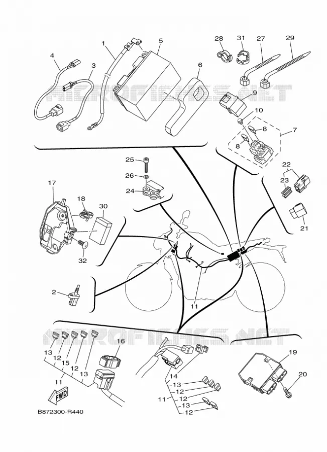ELECTRICAL 1 Yamaha MOTO 900 2016 MT  MT09