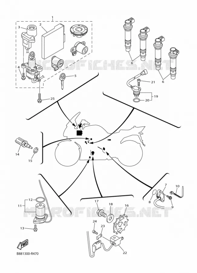 ELECTRICAL 1 Yamaha MOTO 1300 2016 FJR  FJR1300-A