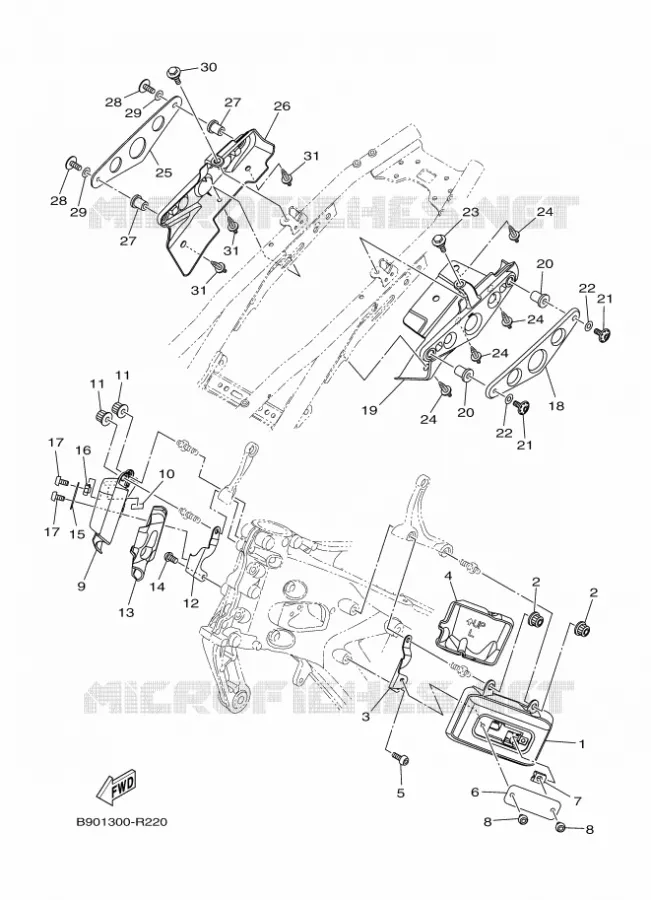 SIDE COVER Yamaha MOTO 900 2016 XSR  MTM850