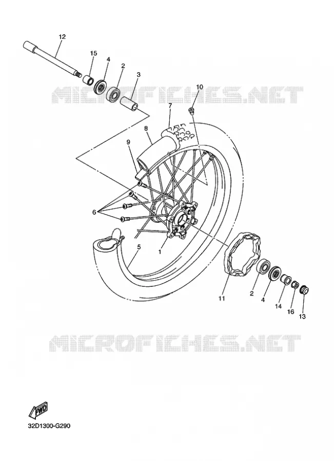 FRONT WHEEL Yamaha MOTO 250 2016 WR-R  WR250R