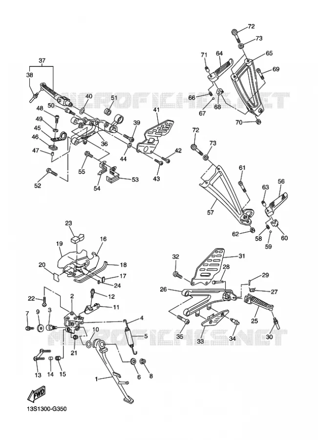 STAND / FOOTREST Yamaha MOTO 600 2010 R6  YZF-R6