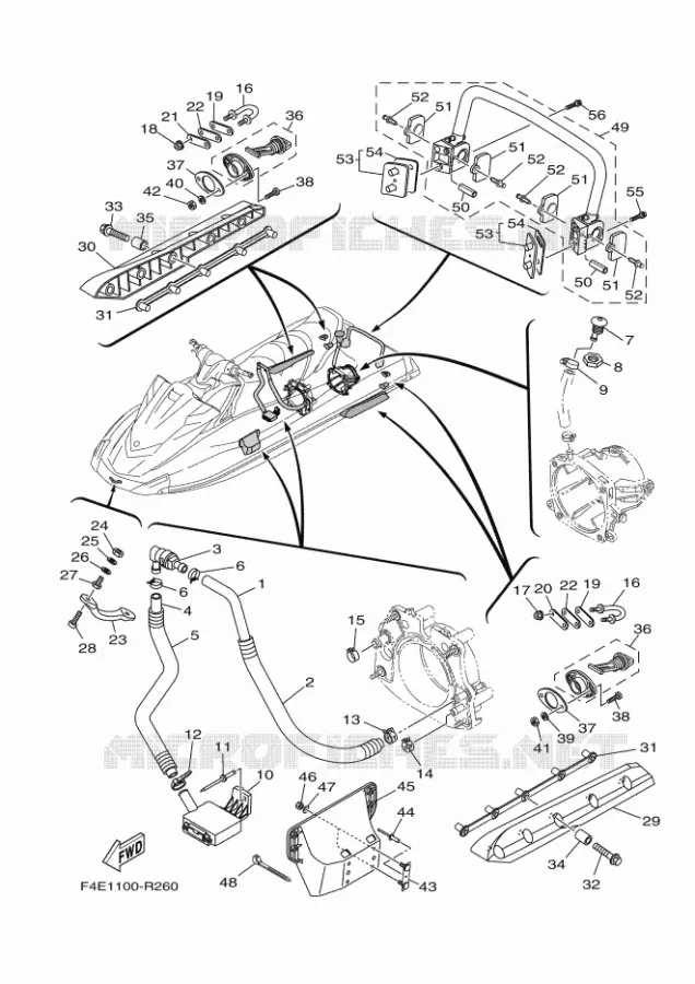 HULL & DECK Yamaha WAVERUNNER 1800 2016 VC1800-R  VC1800-R