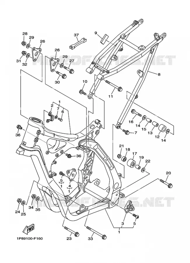 FRAME Yamaha MOTO 250 2018 YZ  YZ250