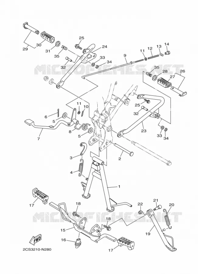 STAND / FOOTREST Yamaha MOTO 125 2016 YB  YB125
