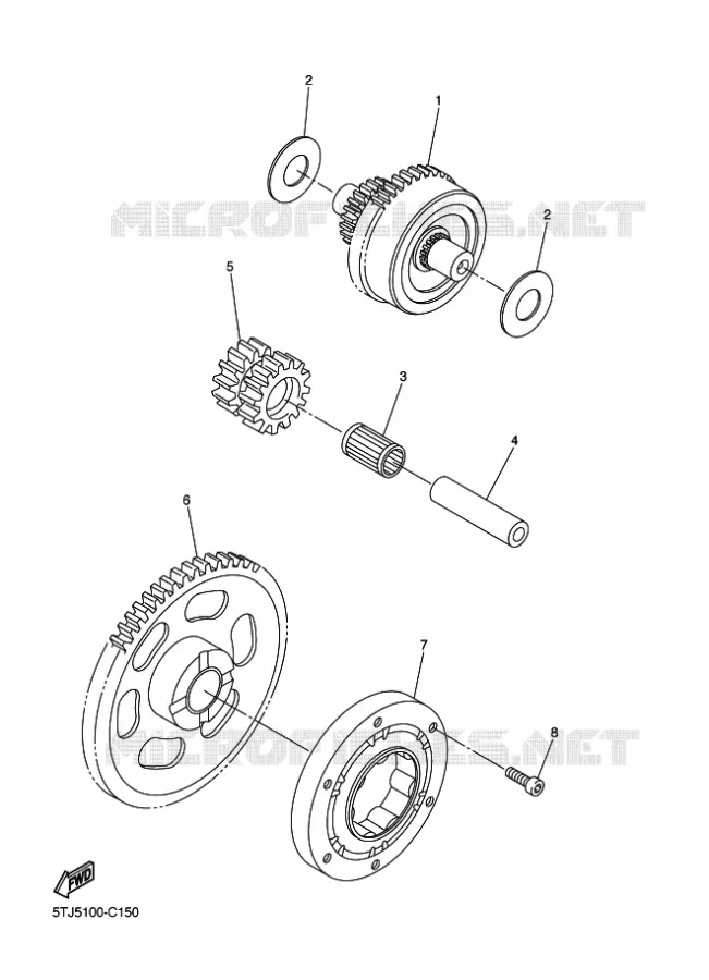 STARTER CLUTCH Yamaha MOTO 250 2018 WRF  WR250F