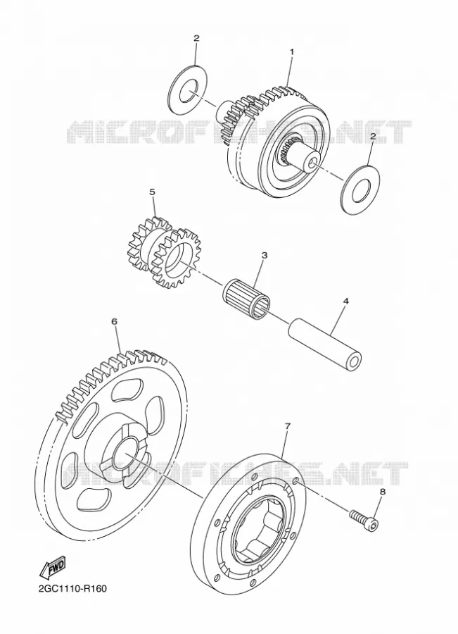 STARTER CLUTCH Yamaha MOTO 450 2018 WRF  WR450F