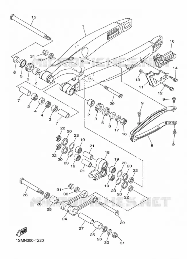 SWINGARM Yamaha MOTO 450 2018 WRF  WR450F