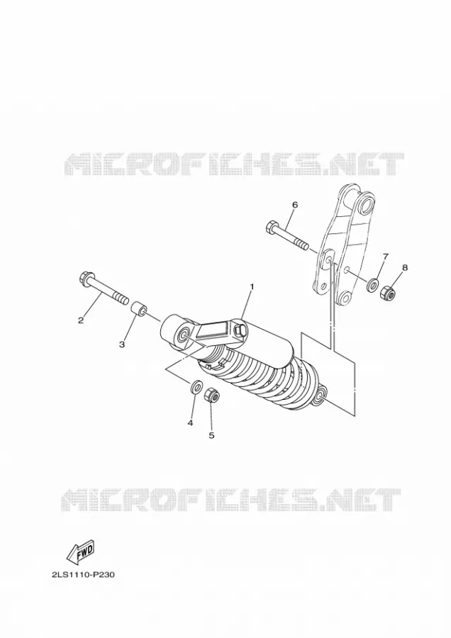 REAR SHOCK ABSORBER Yamaha QUAD 700 2018 RAPTOR  YFM700R