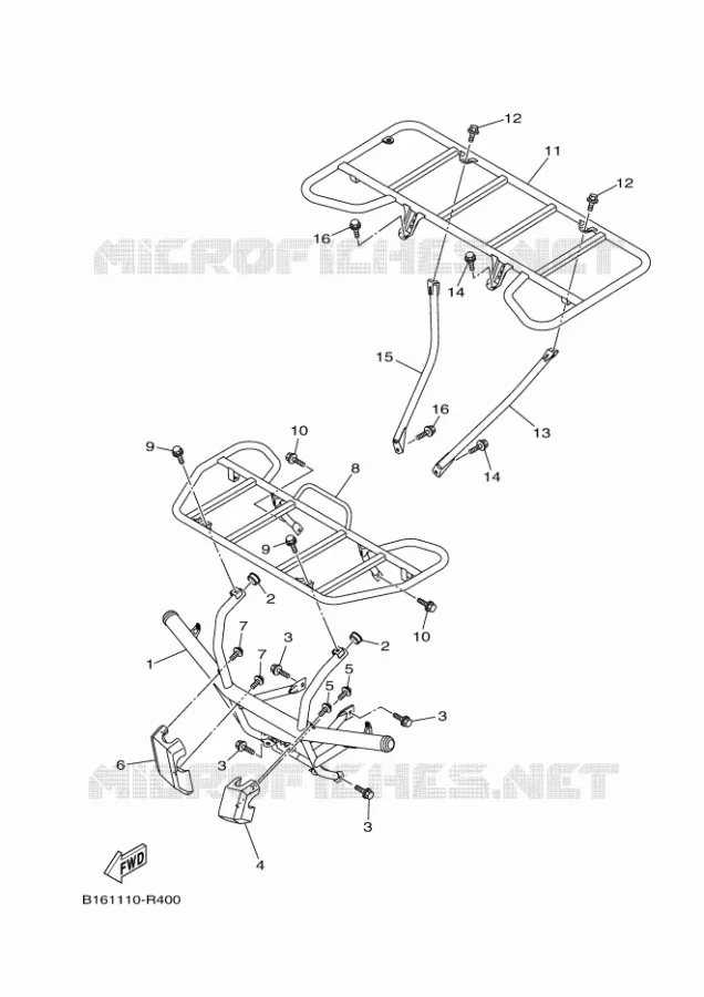 BUMPER Yamaha QUAD 700 2018 KODIAK  YFM700FWB