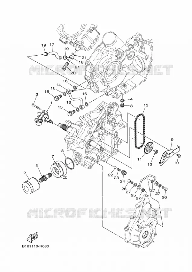 OIL PUMP Yamaha QUAD 700 2018 GRIZZLY  YFM700FWAD