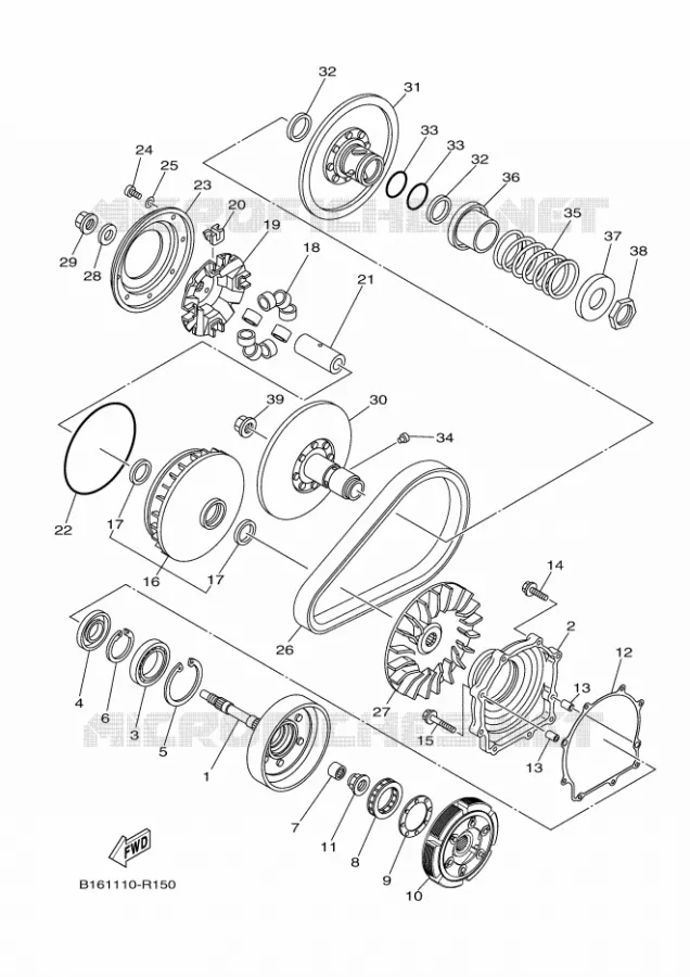 STARTER CLUTCH Yamaha QUAD 700 2018 GRIZZLY  YFM700FWAD