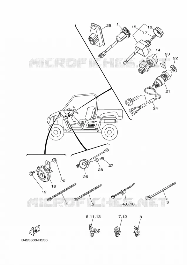 ELECTRICAL 2 Yamaha SIDE BY SIDE 700 2016 VIKING  YXM700EYXM70VPXGVIKING