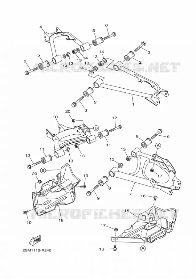 SWINGARM Yamaha QUAD 700 2018 KODIAK  YFM700FWBD