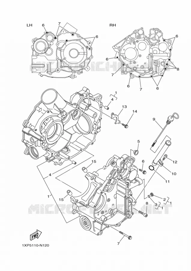 CRANKCASE Yamaha SIDE BY SIDE 700 2018 VIKING  YXM700E