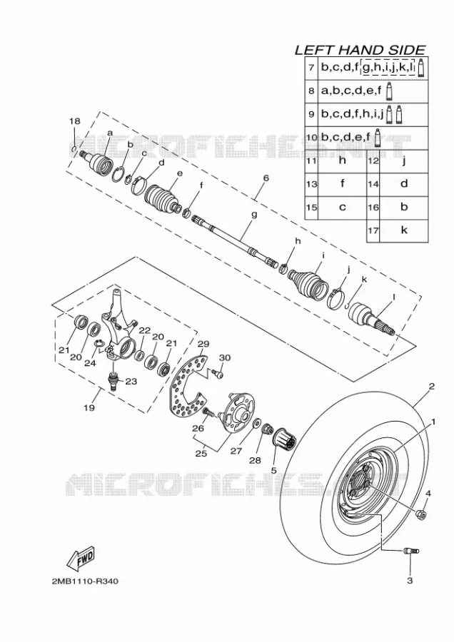 FRONT WHEEL Yamaha SIDE BY SIDE 700 2018 VIKING  YXM700E