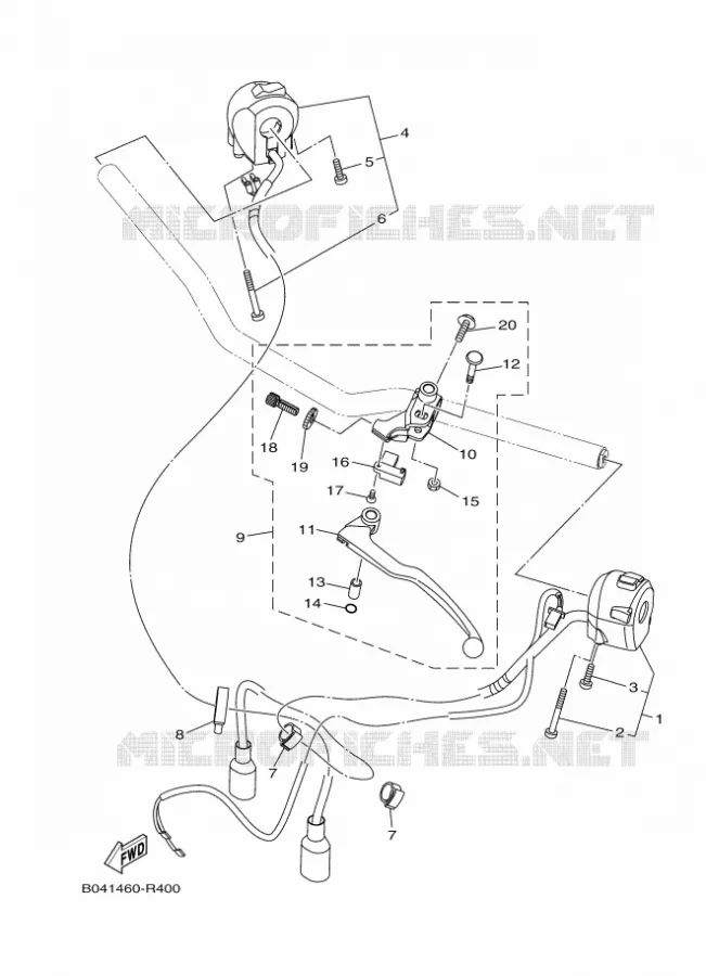 SWITCH / LEVER Yamaha MOTO 300 2018 MT  MTN320-A