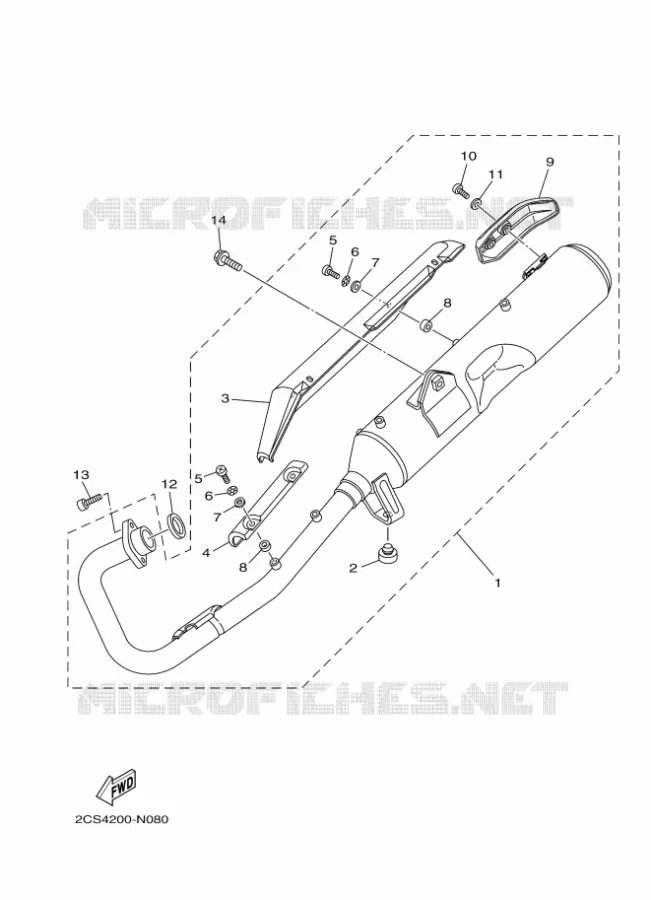 EXHAUST Yamaha MOTO 125 2017 YB  YB125