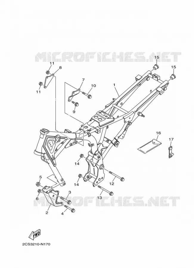 FRAME Yamaha MOTO 125 2017 YB  YB125