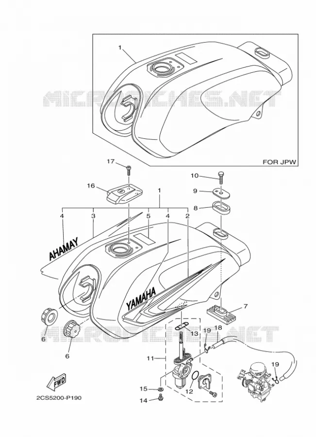 FUEL TANK Yamaha MOTO 125 2017 YB  YB125