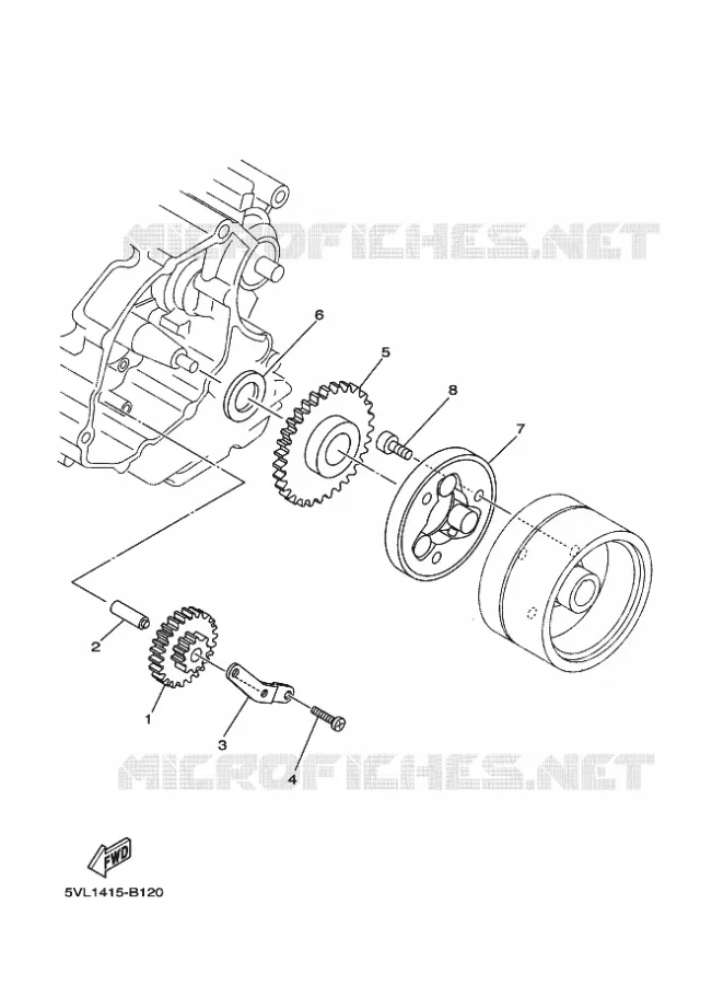 STARTER CLUTCH Yamaha MOTO 125 2017 YB  YB125