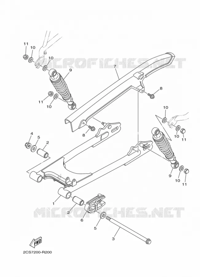 SWINGARM / SHOCK ABSORBER Yamaha MOTO 125 2017 YB  YB125
