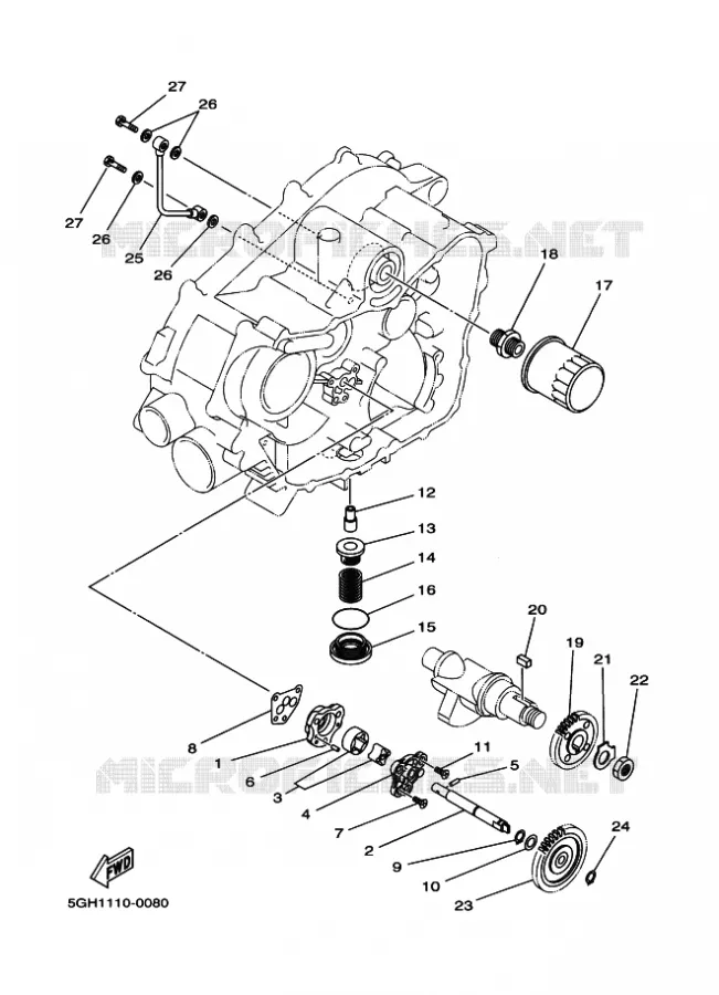 OIL PUMP Yamaha QUAD 450 2018 KODIAK  YFM450FWA