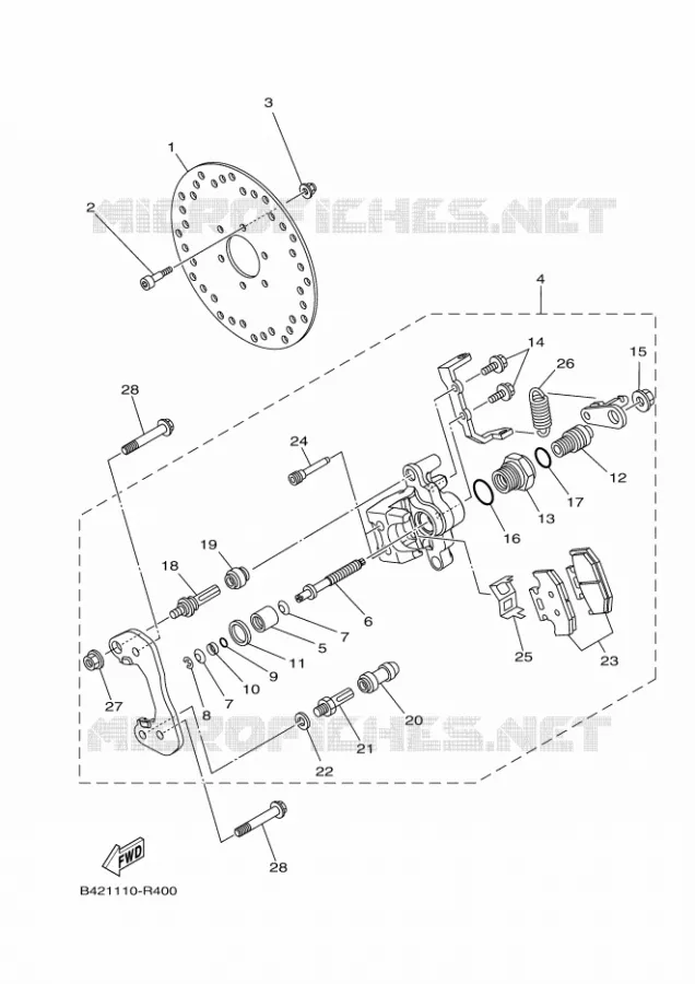 REAR BRAKE CALIPER 2 Yamaha SIDE BY SIDE 1000 2017 YXZ  YXZ1000E
