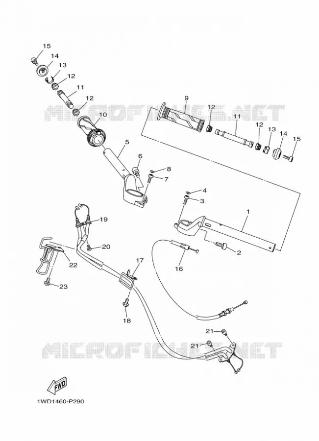 HANDLEBAR & CABLES Yamaha MOTO 300 2018 R3  YZF-R3A