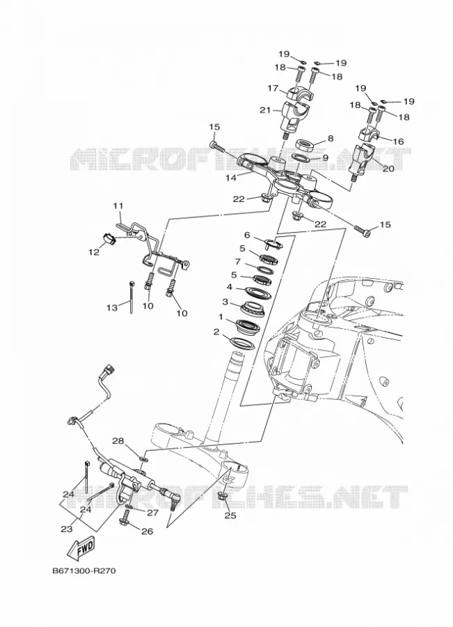 STEERING Yamaha MOTO 1000 2017 MT  MTN1000